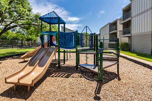 The playground at The Biltmore Apartments located in the Vickery Midtown neighborhood of Dallas, TX.