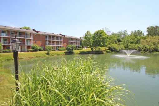 This is the private lake at Compton Lake Apartments in Mt. Healthy, OH.