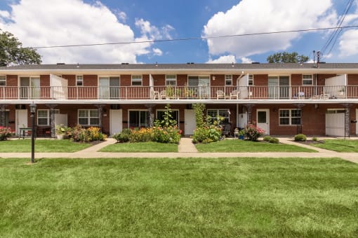 This is a photo of a building exterior at Lake of the Woods Apartments in Cincinnati, OH.