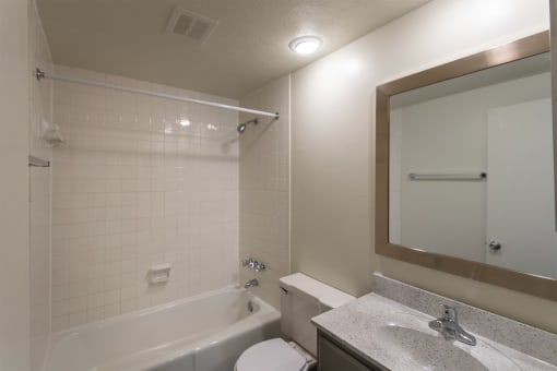 This is a photo the bathroom of the 833 square foot Chestnut, 2 bedroom apartment at Montana Valley Apartments in Cincinnati, OH.