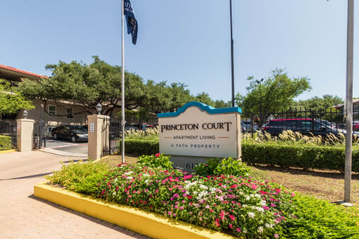 entrance sign  at Princeton Court, Dallas, Texas
