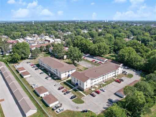 Aerial View at Foxwood Apartments, Indianola, IA  