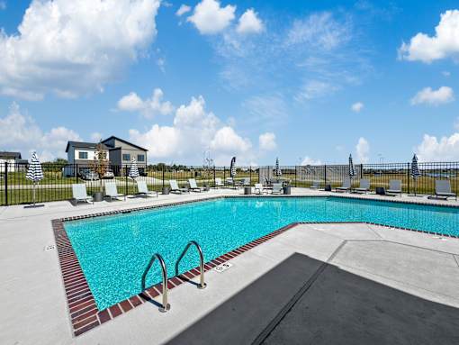 the pool at the estates apartments at Rialto Townhomes Apartments, Waukee, Iowa