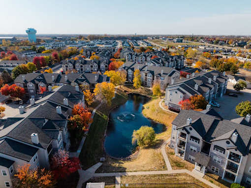 Drone View Of Of Community at 92West, West Des Moines, IA 50266  