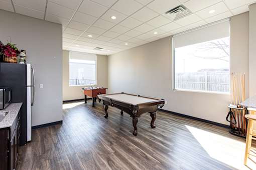 a game room  at Lake Shore Apartments, Ankeny, Iowa