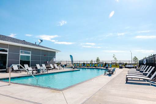 the swimming pool at Converge NW, Waukee  