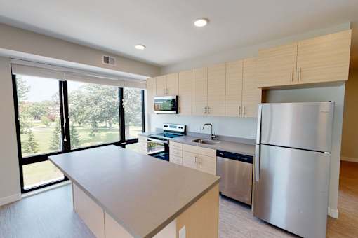 Kitchen Unit at Canary Lofts, Des Moines