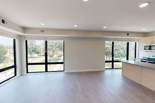 Unfurnished Living Area at Canary Lofts, Des Moines, IA