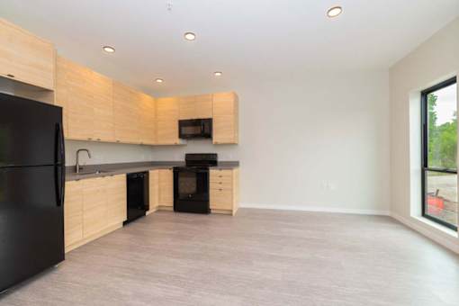 Open Concept Kitchen at Rowat Lofts, Des Moines, IA, 50309