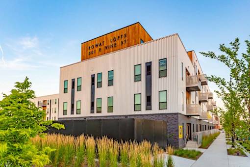 Building Exterior at Rowat Lofts, Des Moines Iowa   