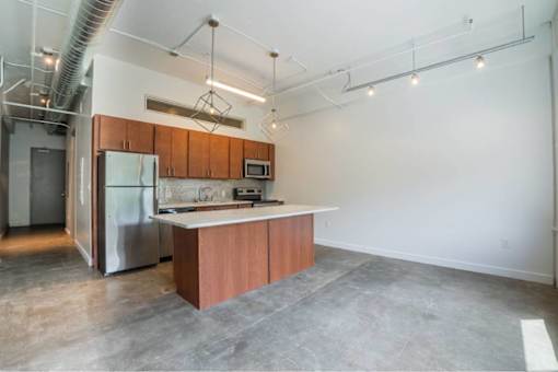 Fully Equipped Eat-In Kitchen at Clemens Building, Des Moines, IA, 50309