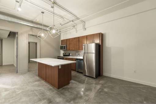 Open Kitchen Floor Design at Clemens Building, Des Moines, Iowa