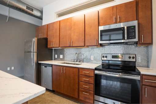 Bright Kitchen at Clemens Building, Des Moines, IA