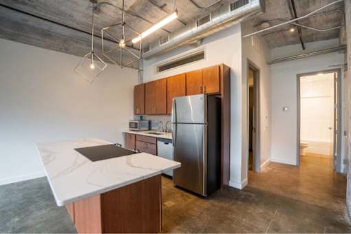 Well Equipped Eat-In Kitchen at Clemens Building, Des Moines, Iowa
