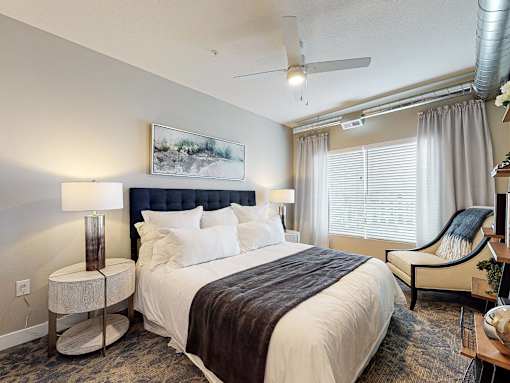 Master Bedroom at Linc, Des Moines