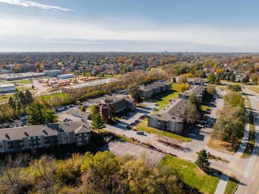 Drone View at Hamlet Apartments, Iowa, 50265