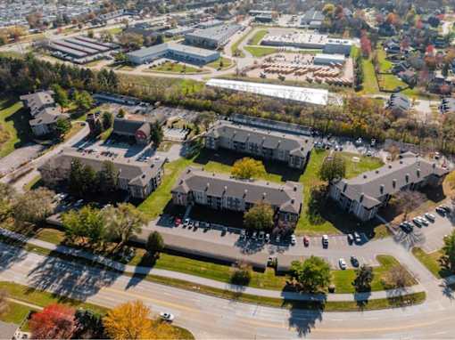 Drone Community View at Hamlet Apartments, West Des Moines, IA, 50265