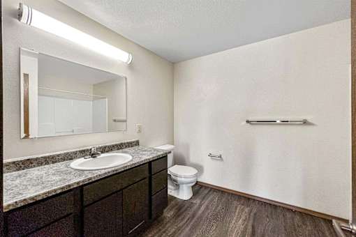 a bathroom with a sink toilet and a mirror at Autumn Park, Sioux Falls, SD 57106  