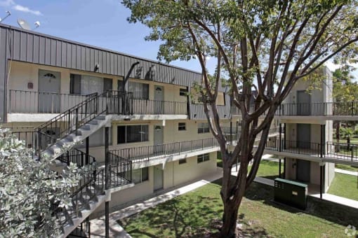 the building in which the apartments are located