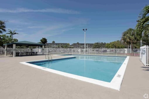 the pool at the apartments for rent