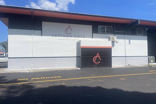 the front of the addison cove building