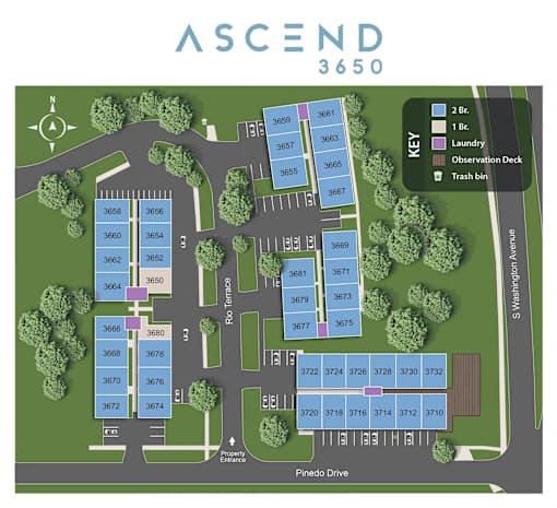 a site plan of an apartment complex
