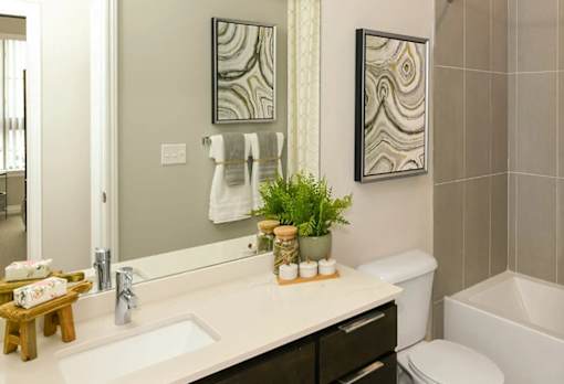a bathroom with a sink and a toilet at Encore at Manchester, Novi, MI