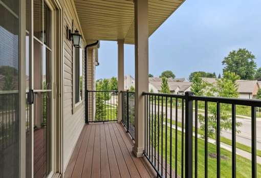 Private Apartment Balcony at Encore Townhomes, Utica, Michigan