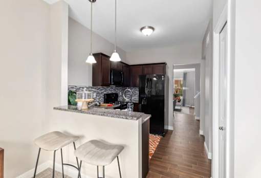 Fully Furnished Kitchen With Stainless Steel Appliances at Encore Townhomes, Utica, MI, Michigan , 48315