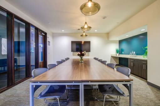 Conference Room With TV at Discovery West, Issaquah, WA, 98029