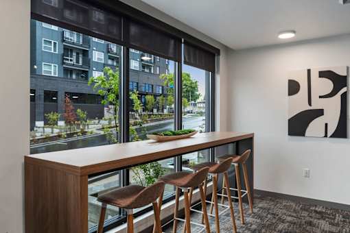 Room with Table and Chair at Solera Apartments, Renton, WA, 98056