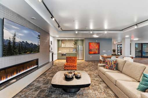 Modern Living Area at Solera Apartments, Washington