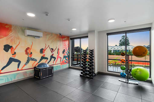 Yoga Studio at Solera Apartments, Washington, 98056