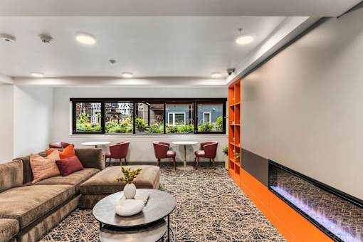 Modern Living Room at Solera Apartments, Renton, 98056