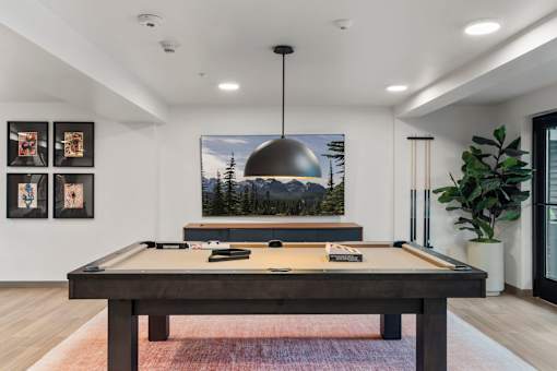 Pool Table at Solera Apartments, Renton, 98056