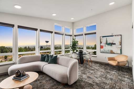 Living Room at Solera Apartments, Renton, WA, 98056