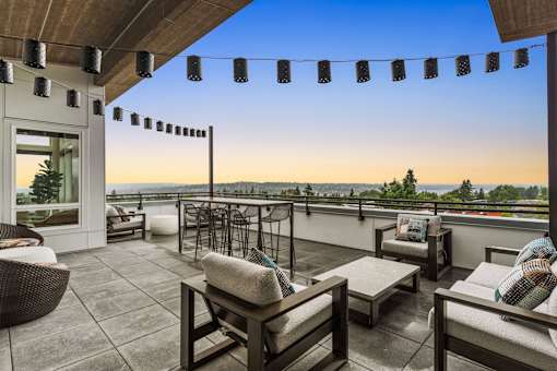 Patio at Solera Apartments, Renton, WA