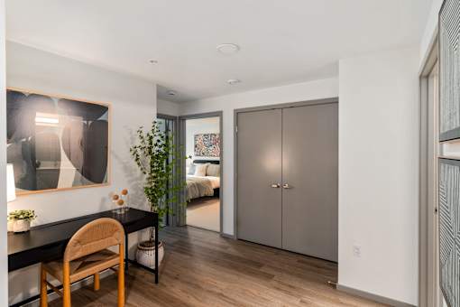 Room with desk and chair at Solera Apartments, Washington, 98056
