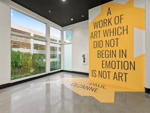 a work of art which did not belong in an exhibition