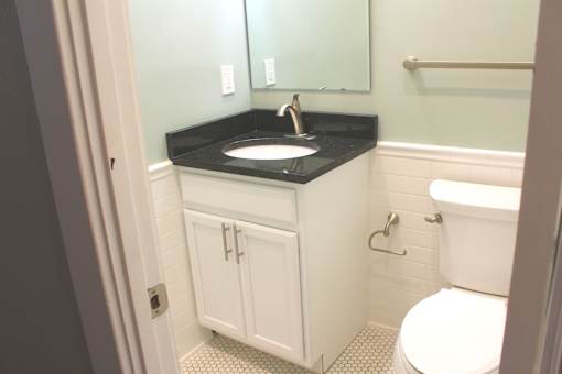 a small bathroom with a sink and a toilet