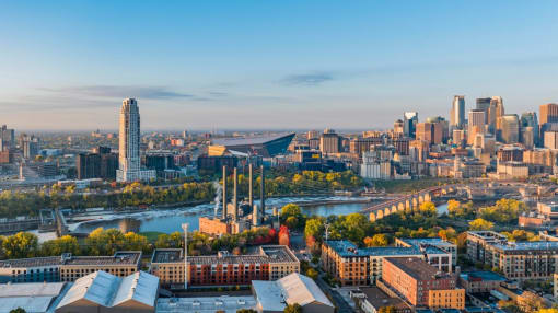 Stone Arch Minneapolis Aerial View, Minneapolis, Minnesota