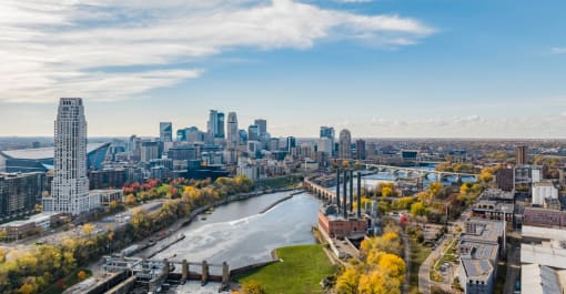 Stone Arch Minneapolis Aerial View, Minneapolis, Minnesota