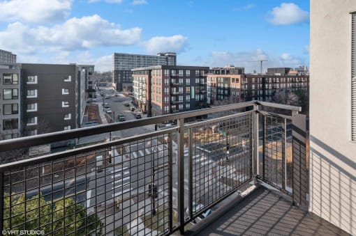The Station at Malcolm Yards balcony, Minneapolis, Minnesota