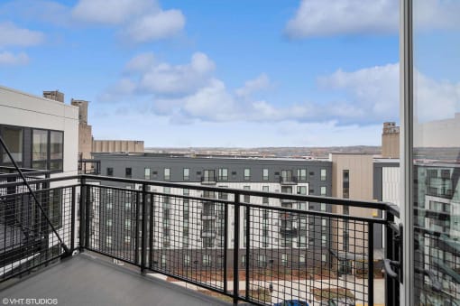 The Station at Malcolm Yards balcony, Minneapolis, Minnesota