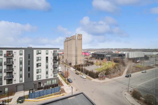 The Station at Malcolm Yards Balcony, Minneapolis, Minnesota