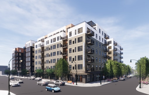 Lago Apartments Outside, Minneapolis, Minnesota