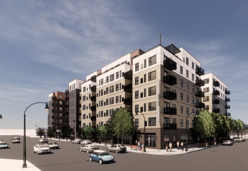 Lago Apartments Outside, Minneapolis, Minnesota