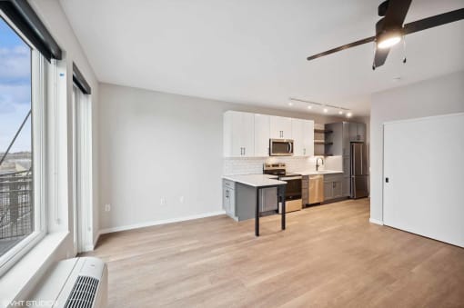 The Station at Malcolm Yards Living Room, Minneapolis, Minnesota