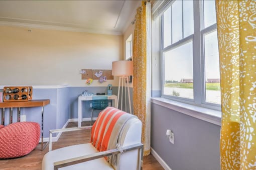 room with windows