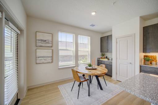 Modern dining area at The Enclave at Deer Moss Creek, Florida
